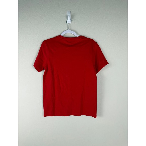 NWT Adidas Originals Kids Youth Red Trefoil Logo T Shirt Large 13/14 IY7243 - Picture 2 of 6